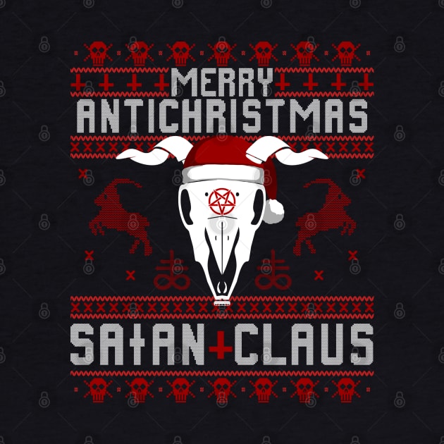 Merry Antichristmas - Satan Claus Ugly Sweater by Frontoni